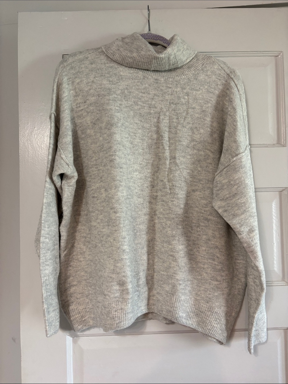 Vince Camuto Light Heather Gray Turtleneck Sweater